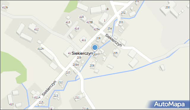 Siekierczyn, Siekierczyn, 207, mapa Siekierczyn