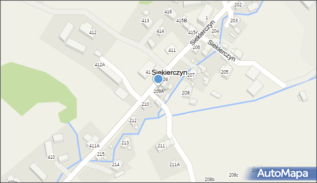 Siekierczyn, Siekierczyn, 209A, mapa Siekierczyn