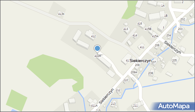 Siekierczyn, Siekierczyn, 412A, mapa Siekierczyn