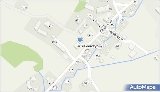 Siekierczyn, Siekierczyn, 412B, mapa Siekierczyn