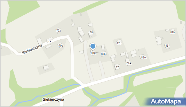 Siekierczyna, Siekierczyna, 80A, mapa Siekierczyna