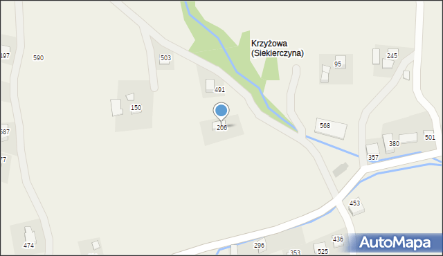 Siekierczyna, Siekierczyna, 206, mapa Siekierczyna