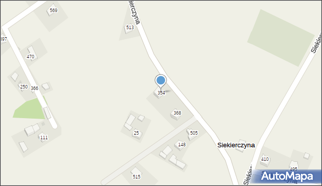 Siekierczyna, Siekierczyna, 354, mapa Siekierczyna