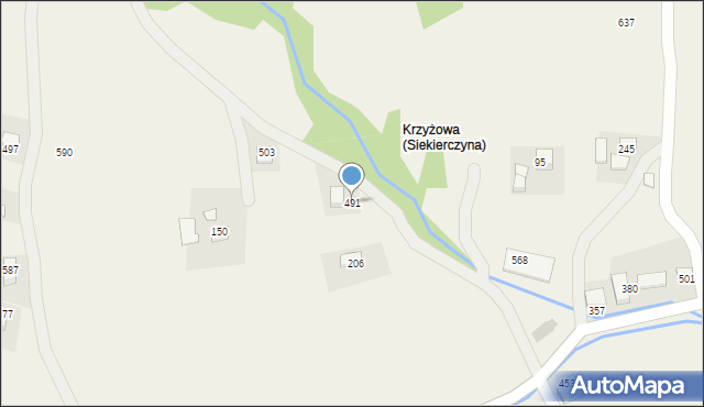 Siekierczyna, Siekierczyna, 491, mapa Siekierczyna