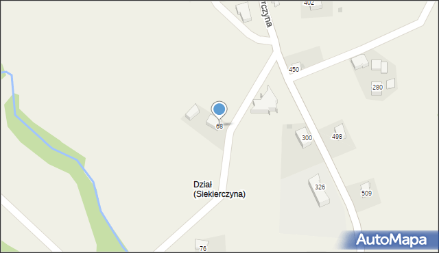 Siekierczyna, Siekierczyna, 68, mapa Siekierczyna