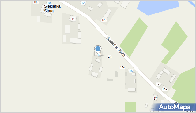 Siekierka Stara, Siekierka Stara, 13a, mapa Siekierka Stara