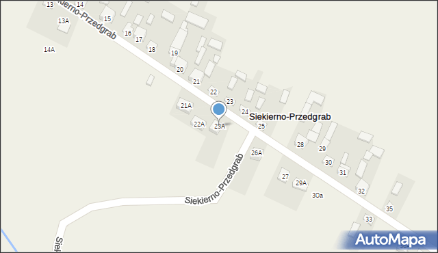 Siekierno-Przedgrab, Siekierno-Przedgrab, 23A, mapa Siekierno-Przedgrab