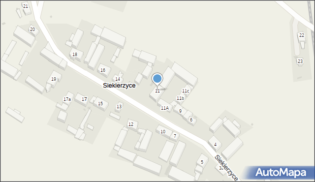 Siekierzyce, Siekierzyce, 11, mapa Siekierzyce