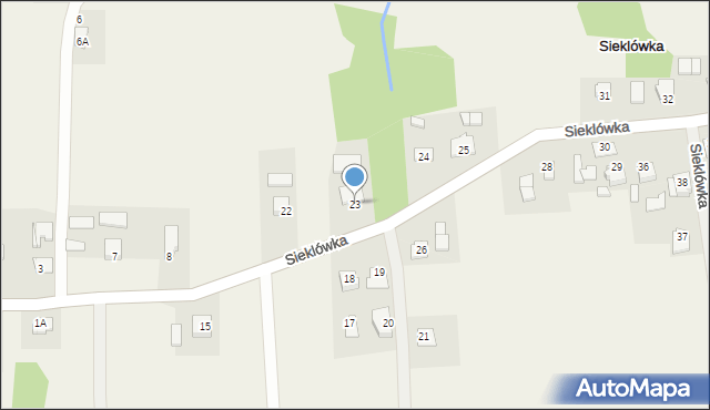 Sieklówka, Sieklówka, 23, mapa Sieklówka