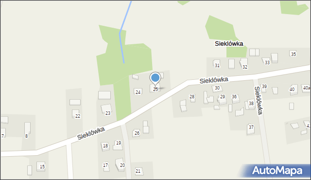 Sieklówka, Sieklówka, 25, mapa Sieklówka