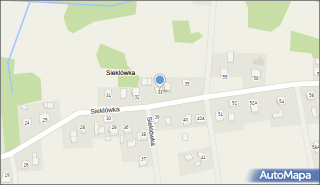 Sieklówka, Sieklówka, 33, mapa Sieklówka