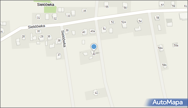 Sieklówka, Sieklówka, 41, mapa Sieklówka