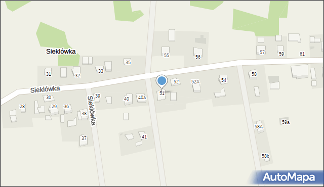 Sieklówka, Sieklówka, 51, mapa Sieklówka