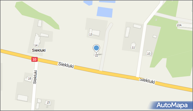 Siekluki, Siekluki, 12, mapa Siekluki