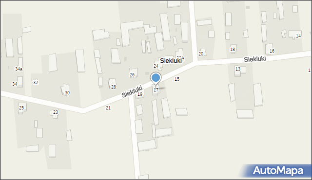 Siekluki, Siekluki, 17, mapa Siekluki