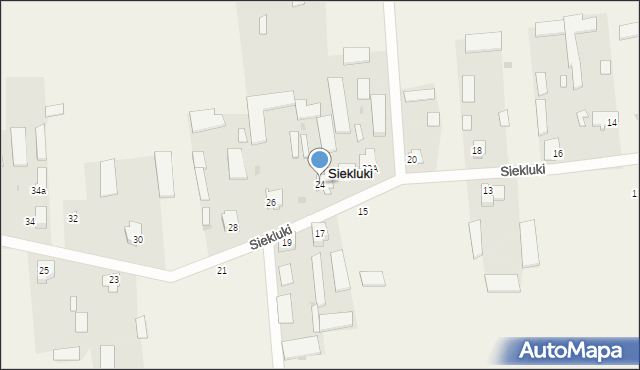 Siekluki, Siekluki, 24, mapa Siekluki
