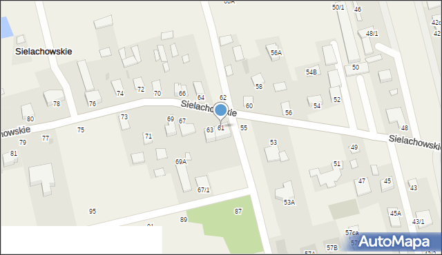 Sielachowskie, Sielachowskie, 61, mapa Sielachowskie