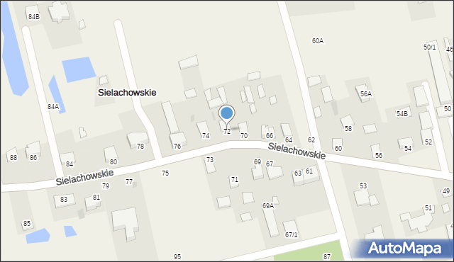 Sielachowskie, Sielachowskie, 72, mapa Sielachowskie