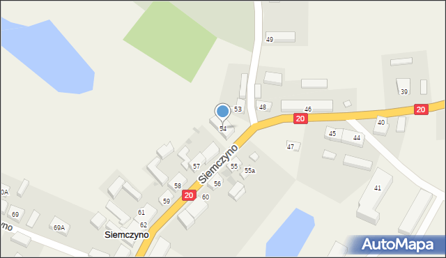 Siemczyno, Siemczyno, 54, mapa Siemczyno