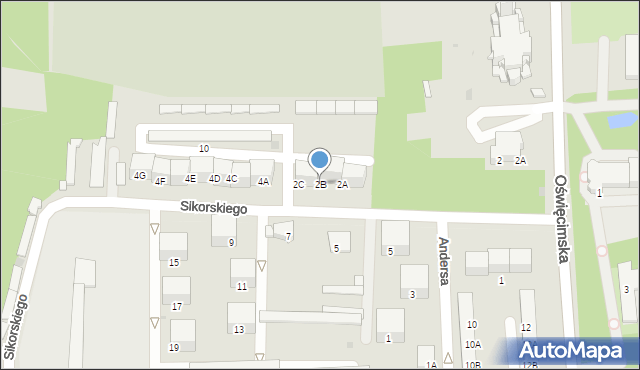 Siemianowice Śląskie, Sikorskiego Władysława, gen., 2B, mapa Siemianowice Śląskie