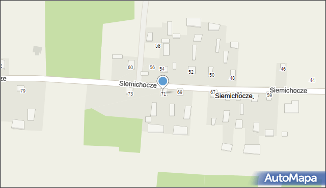 Siemichocze, Siemichocze, 71, mapa Siemichocze