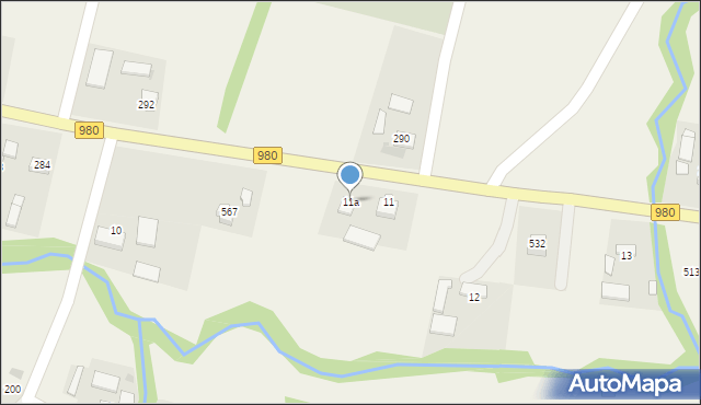 Siemiechów, Siemiechów, 11a, mapa Siemiechów