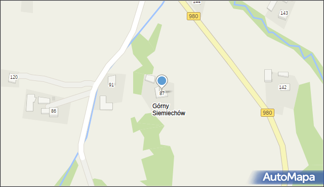 Siemiechów, Siemiechów, 87, mapa Siemiechów