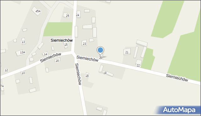 Siemiechów, Siemiechów, 20, mapa Siemiechów