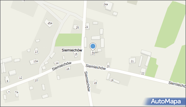 Siemiechów, Siemiechów, 23, mapa Siemiechów