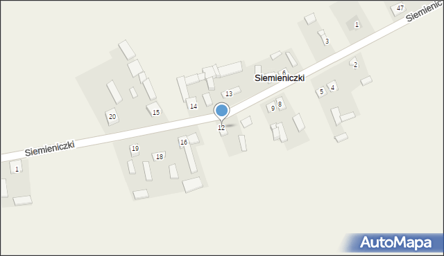 Siemieniczki, Siemieniczki, 12, mapa Siemieniczki