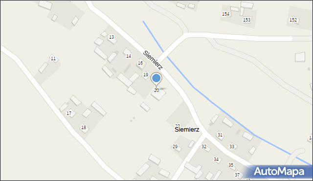 Siemierz, Siemierz, 20, mapa Siemierz