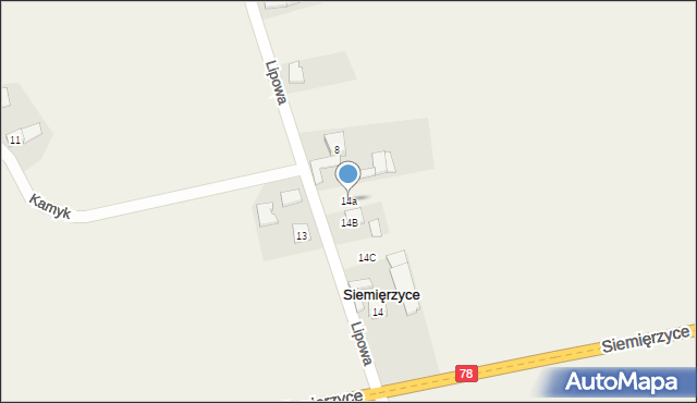 Siemięrzyce, Siemięrzyce, 14a, mapa Siemięrzyce