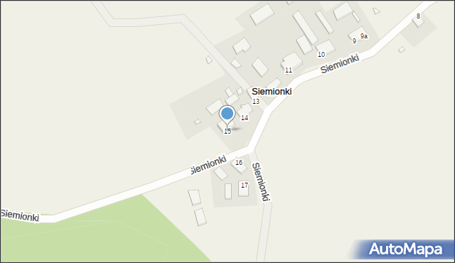 Siemionki, Siemionki, 15, mapa Siemionki