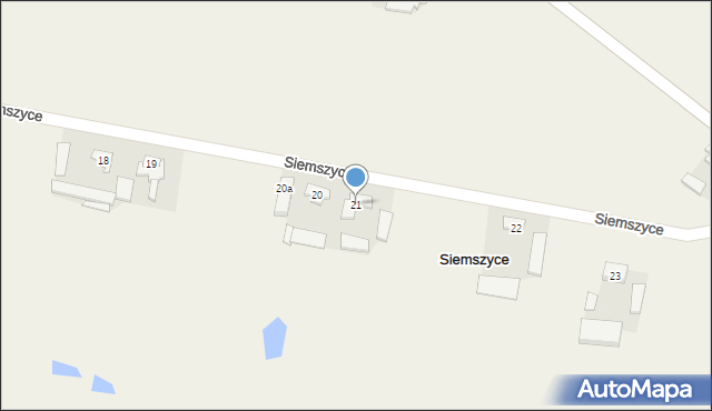 Siemszyce, Siemszyce, 21, mapa Siemszyce