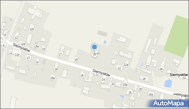 Siemysłów, Siemysłów, 20, mapa Siemysłów