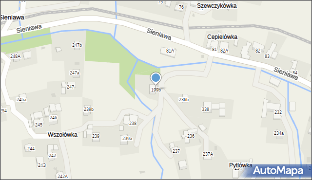 Sieniawa, Sieniawa, 236A, mapa Sieniawa