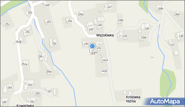 Sieniawa, Sieniawa, 243, mapa Sieniawa