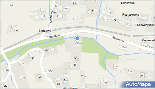 Sieniawa, Sieniawa, 247b, mapa Sieniawa