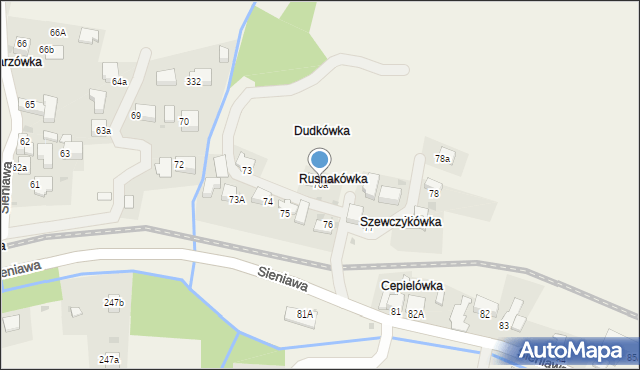 Sieniawa, Sieniawa, 76a, mapa Sieniawa