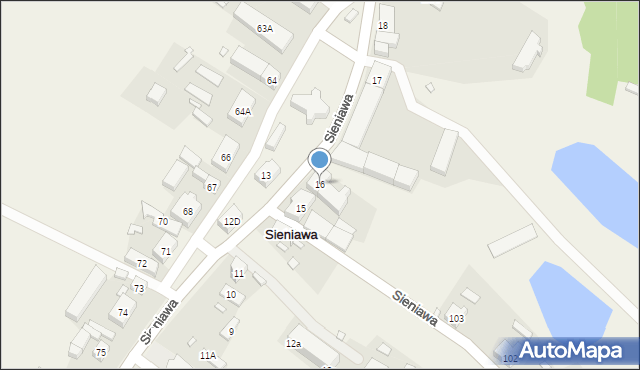 Sieniawa, Sieniawa, 16, mapa Sieniawa