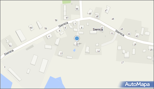 Sienica, Sienica, 12, mapa Sienica