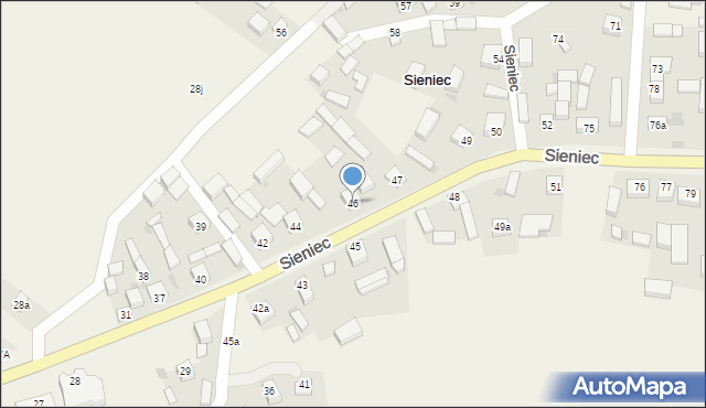Sieniec, Sieniec, 46, mapa Sieniec
