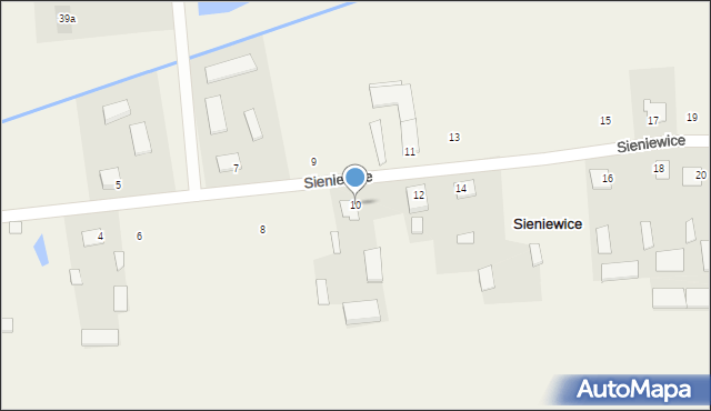 Sieniewice, Sieniewice, 10, mapa Sieniewice