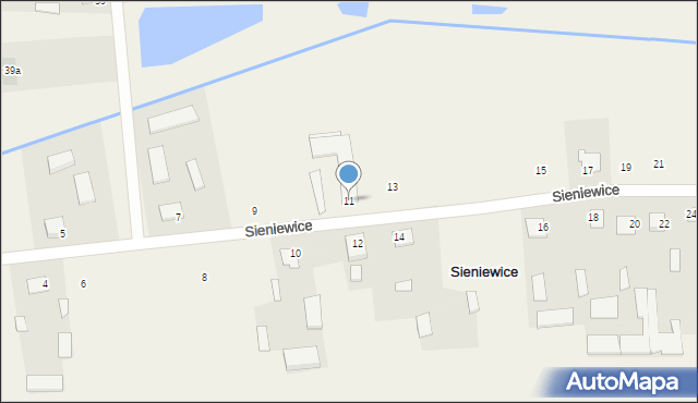 Sieniewice, Sieniewice, 11, mapa Sieniewice