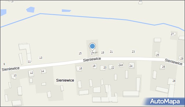 Sieniewice, Sieniewice, 17, mapa Sieniewice