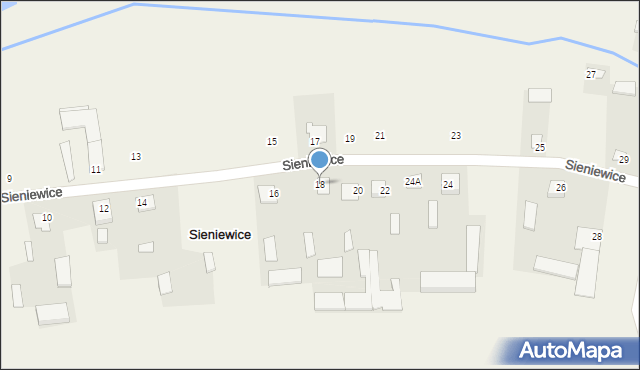 Sieniewice, Sieniewice, 18, mapa Sieniewice