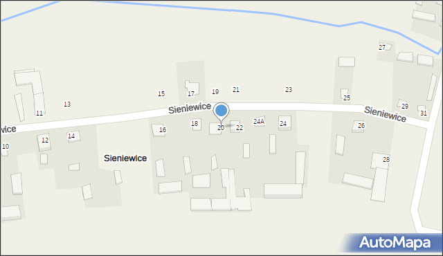 Sieniewice, Sieniewice, 20, mapa Sieniewice