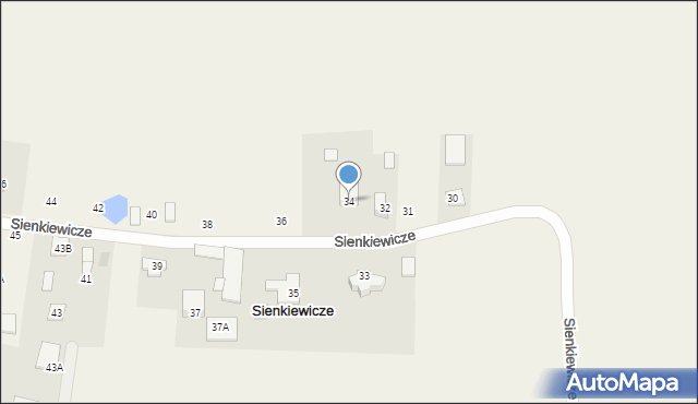 Sienkiewicze, Sienkiewicze, 34, mapa Sienkiewicze