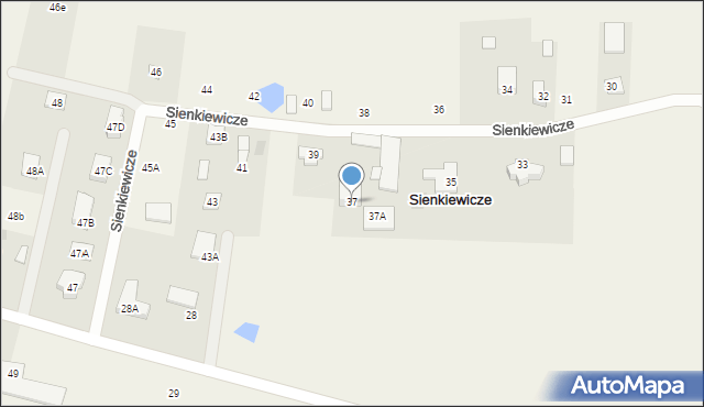 Sienkiewicze, Sienkiewicze, 37, mapa Sienkiewicze