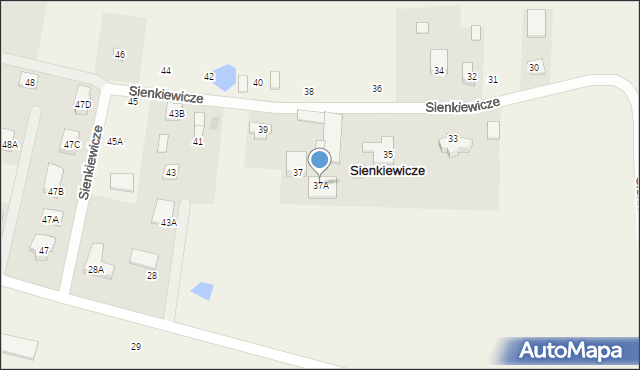Sienkiewicze, Sienkiewicze, 37A, mapa Sienkiewicze